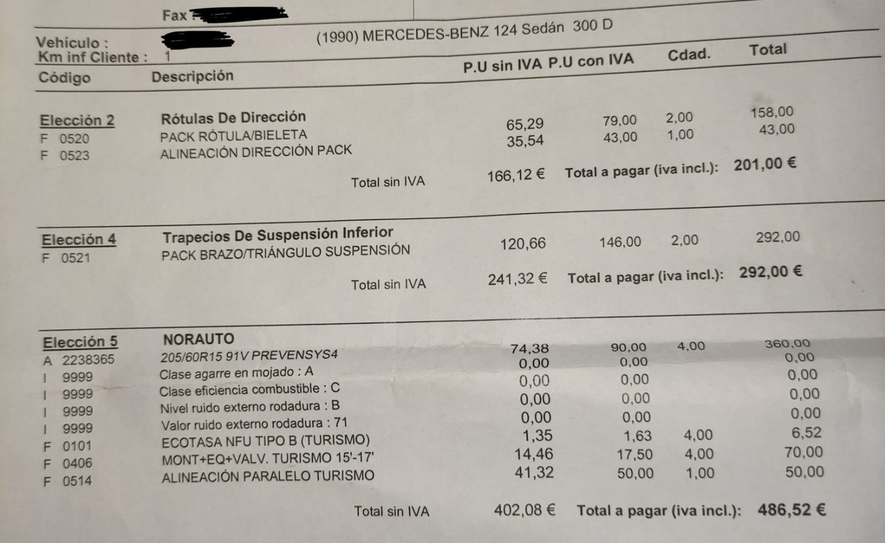 Mi coche se va a la derecha en recta