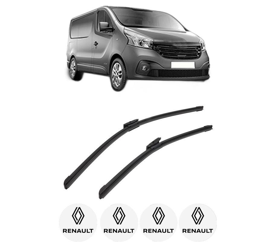 Set stergatoare auto RENAULT TRAFIC III Van (FG_) din 2014-2023, pentru parbriz auto, 2 bucati, Bosch Aerotwin Multi, din cauciuc siliconat rezistent, 4 Stickere Auto RENAULT