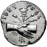 Glosario de monedas romanas. MANOS ENLAZADAS. 4