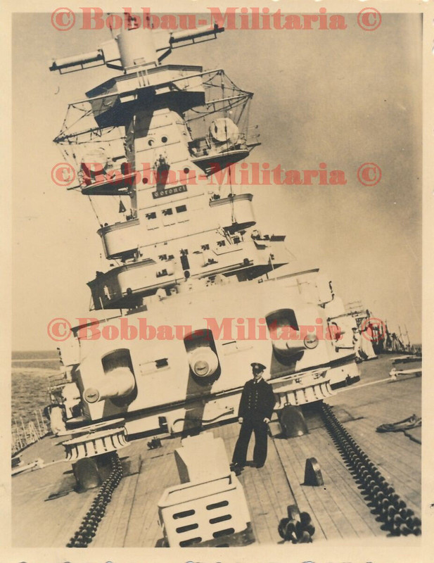 V663 Kriegsmarine Panzerschiff Admiral Graf Spee 28cm Geschützturm Vorderdeck