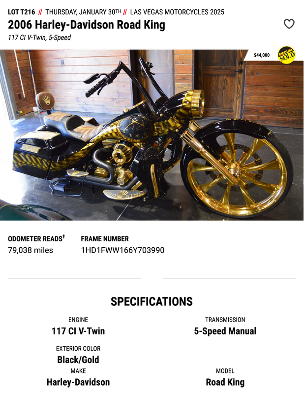 2006 Harley-Davidson Road King For Sale At Auction - Mecum Auctions