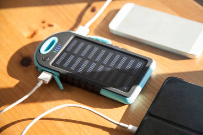 Solar powered phone chargers