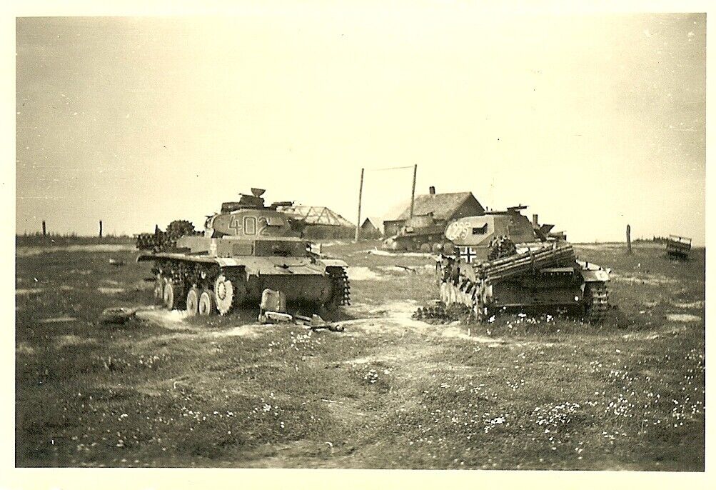 KO'd German Pzkw.II Panzer Tanks (402, 225 & 405) in Field!!! (1)