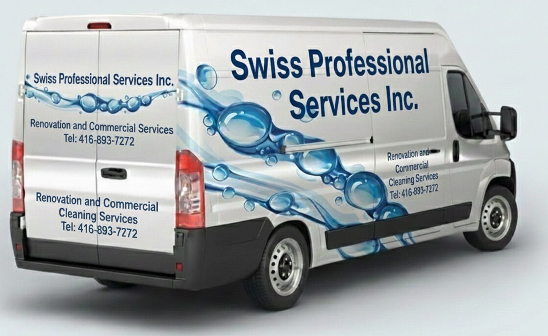 Truck-mounted deep cleaning system in use