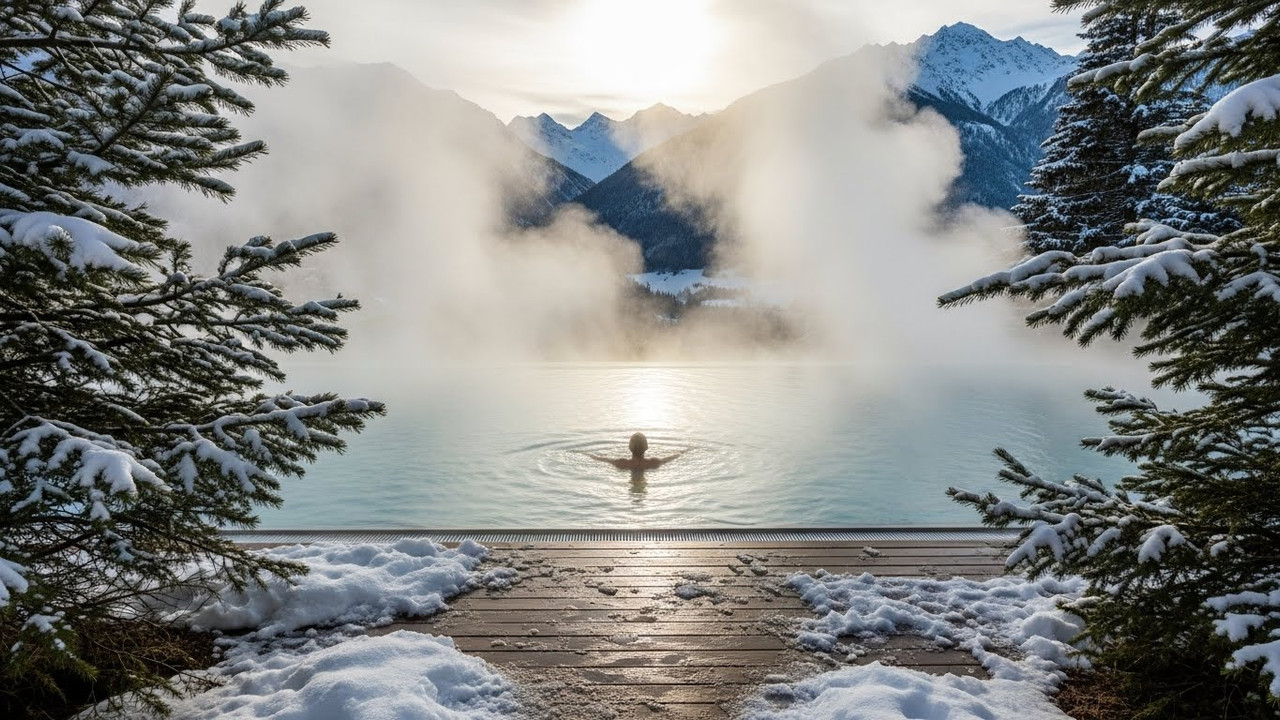 Estrada sinuosa de montanha chegando ao Villa Honegg