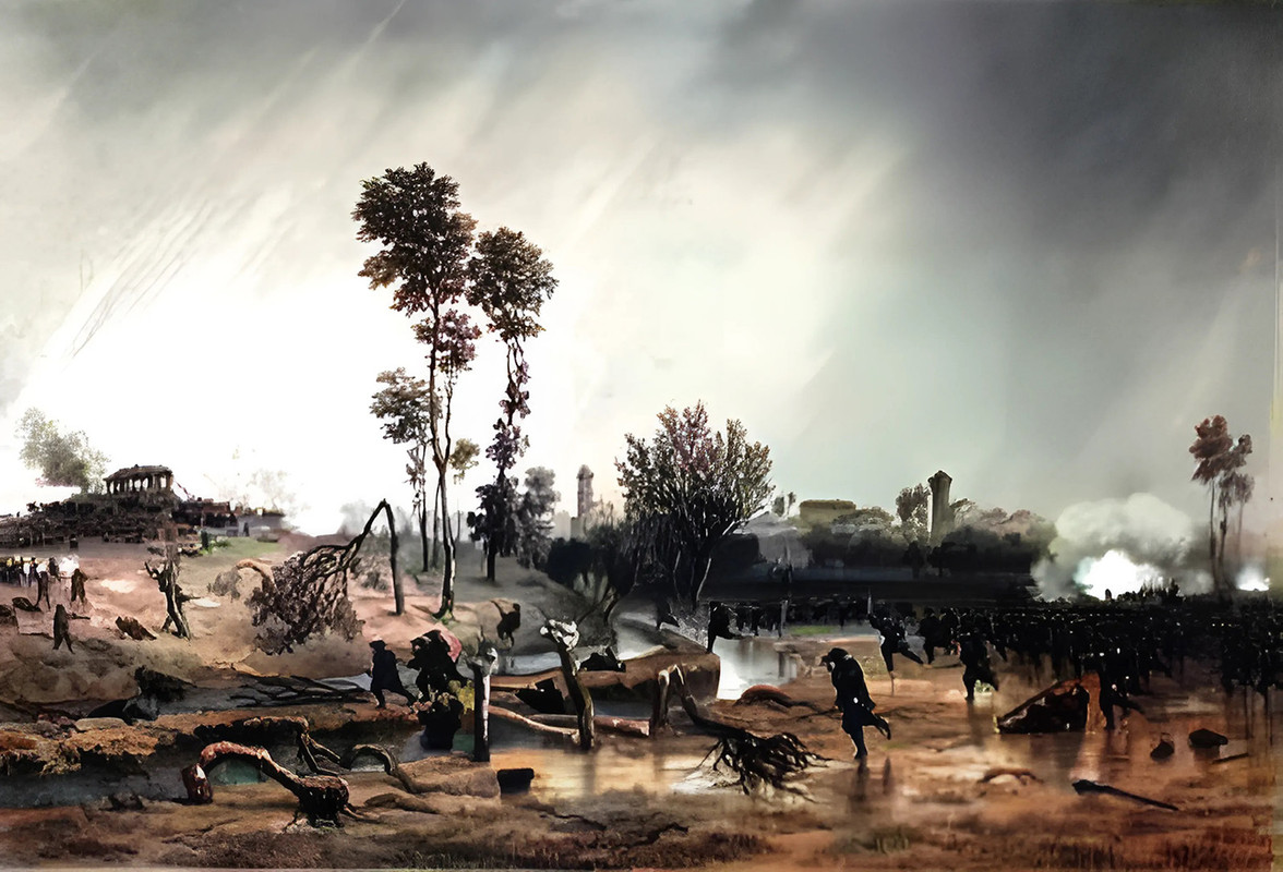 Franco Austriaca Palestro Ataque A La Ciudad De Palestro Por