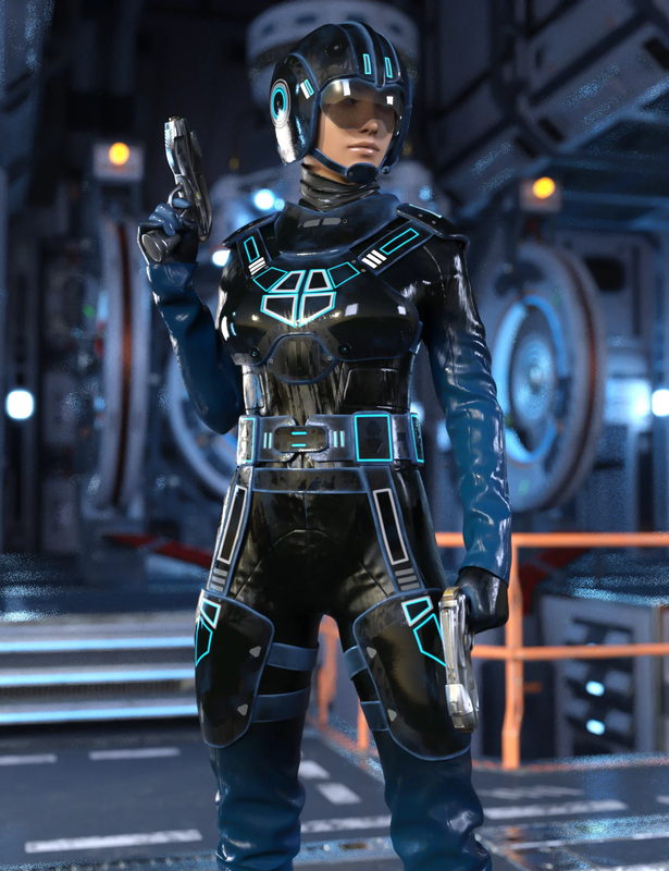 Space Runner Outfit for Genesis 8 Female