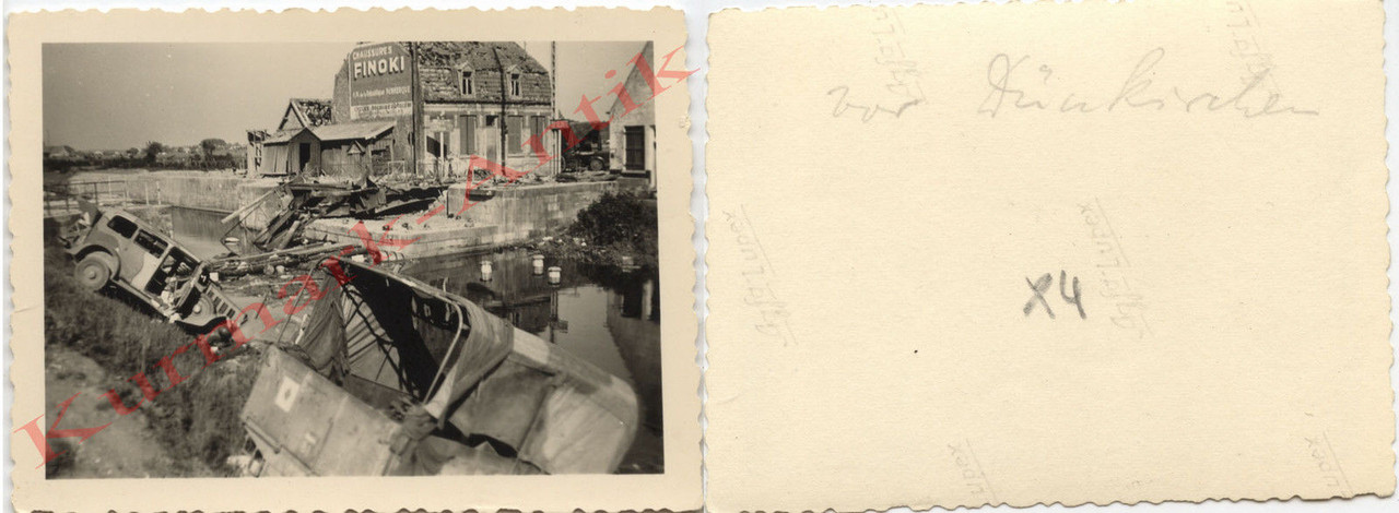 Foto Wehrmacht Frankreich Dünkirchen Beute Techn