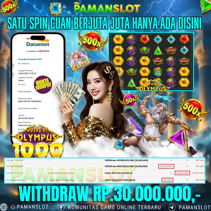 Menang Slot Online Rp30 Juta – Bukti Valid dari Pamanslot