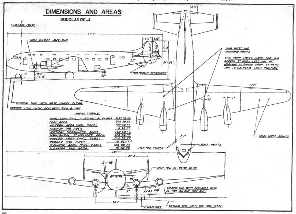 Douglas DC-4E drawing