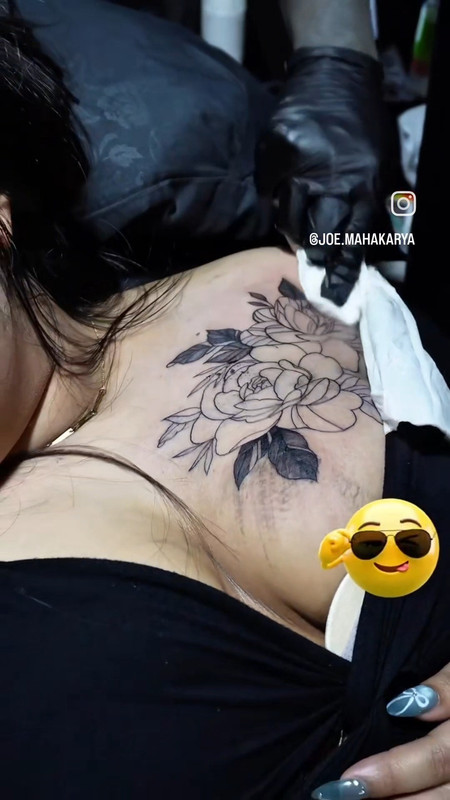 chubby lady breast tatooing in black dress mp4 snapshot 00 08 665