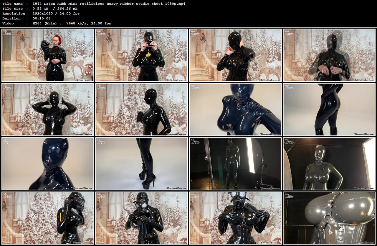 1844 Latex Rubb Miss Fetilicious Heavy Rubber Studio Shoot 1080p mp4