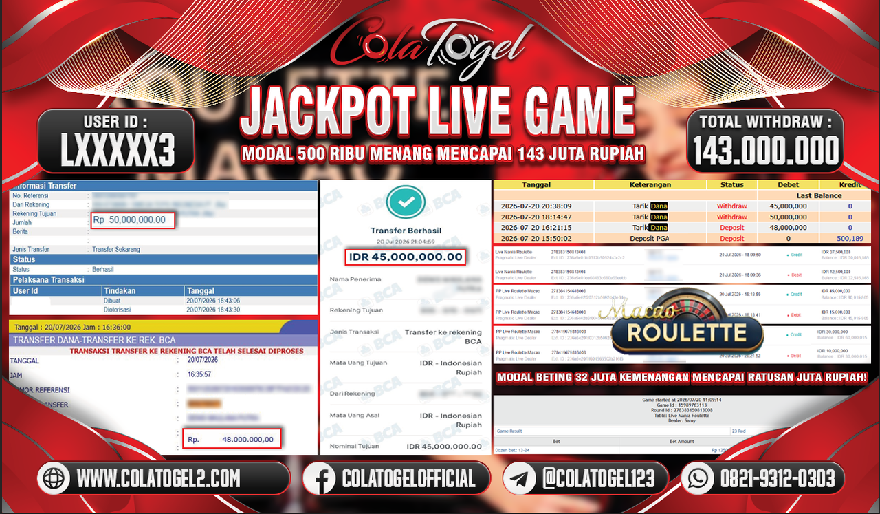 JACKPOT LIVE GAME!!