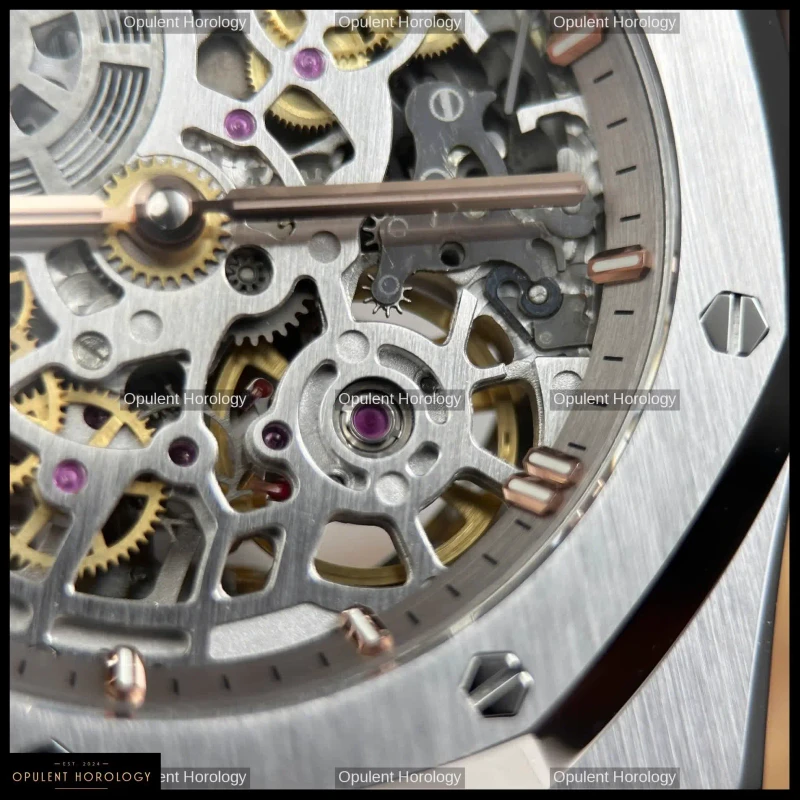 Audemars Piguet Royal Oak Jumbo Extra-Thin Openworked 16204 Stainless Steel Skeleton 39mm