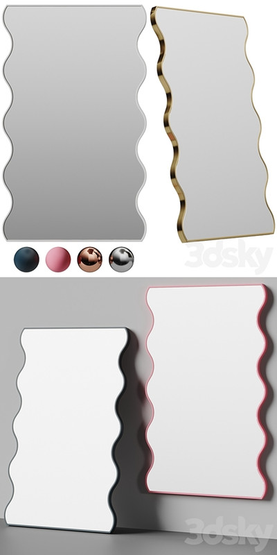 Dot Wavey Mirror by West Mirrors