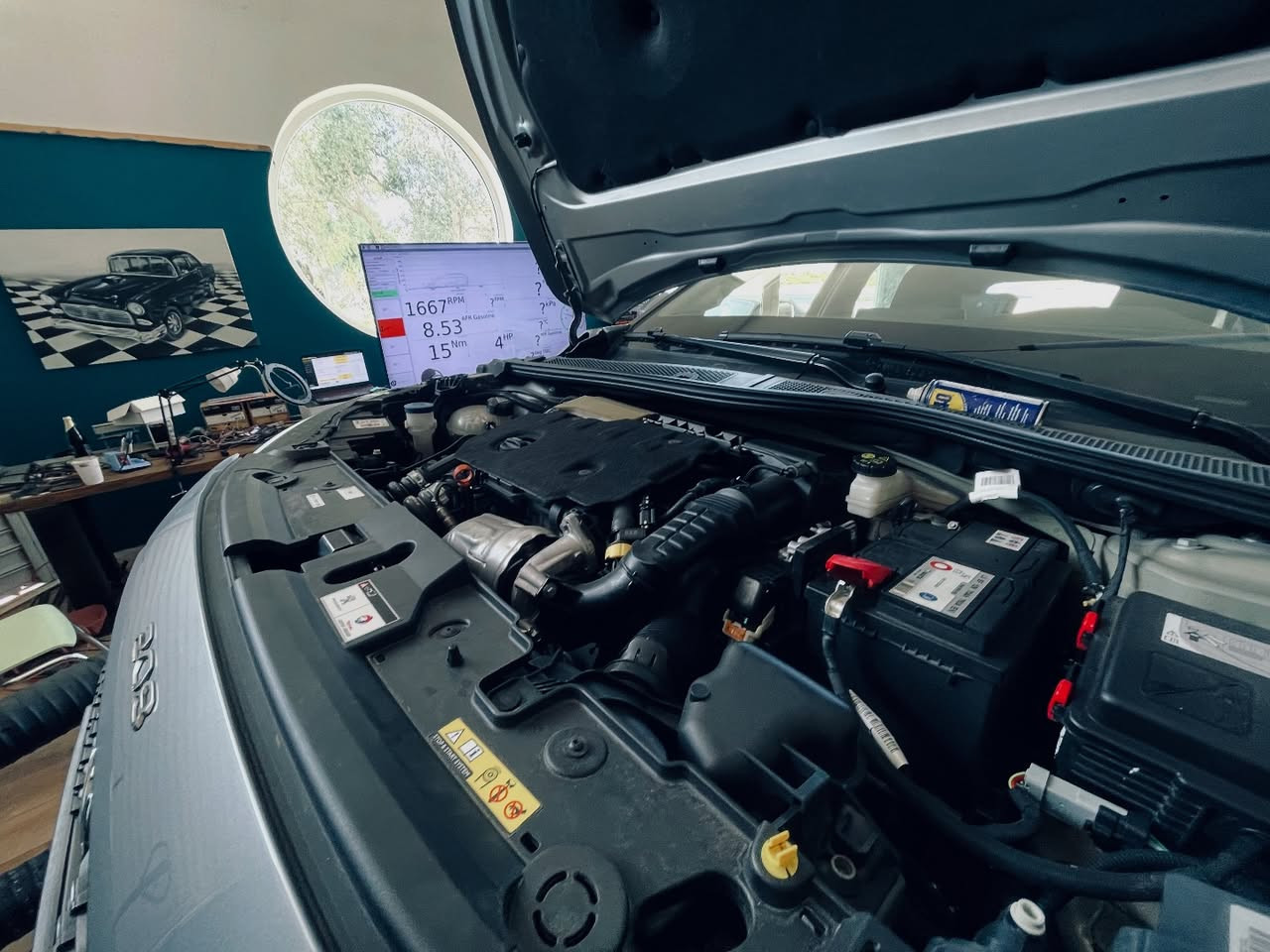 Peugeot 208 dyno graph Stage 1