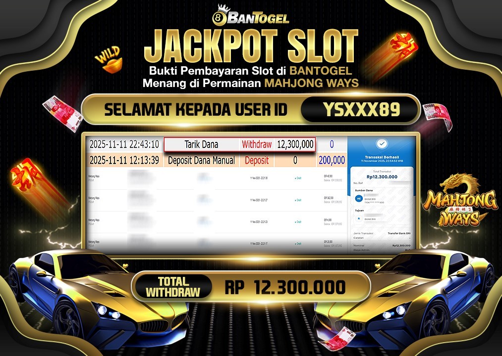 BUKTI JACKPOT LUNAS BANTOGEL