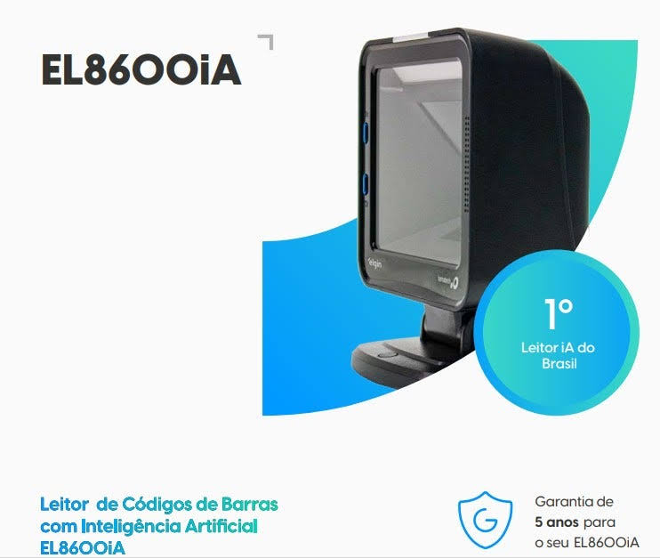 Sinal sonoro e luminoso confirmando a leitura de um código