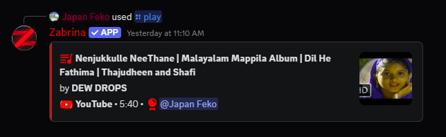 Zabrina Play Command