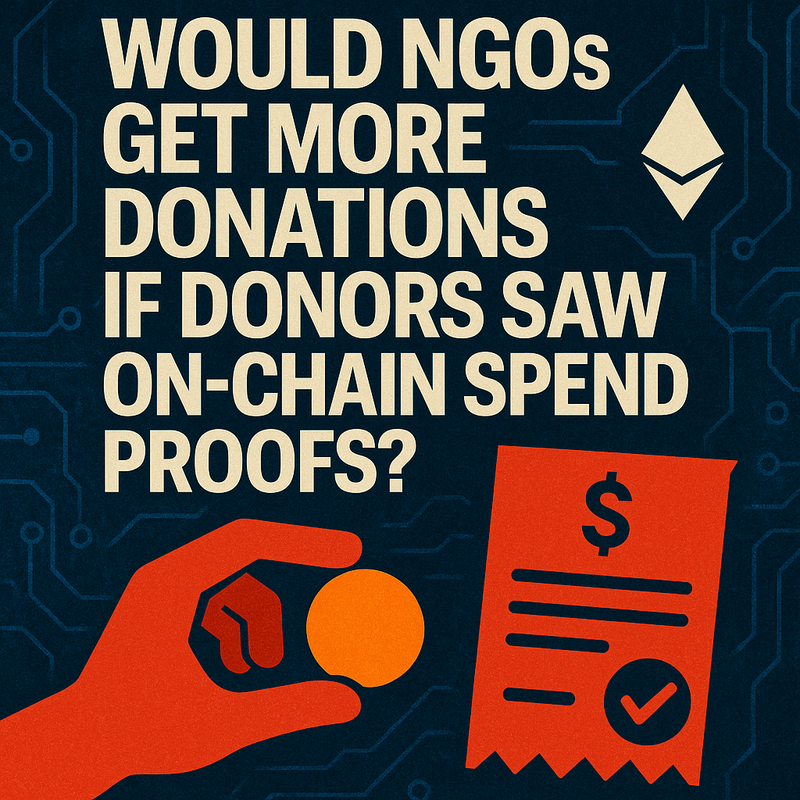 Would NGOs get more donations if donors saw on-chain spend proofs?