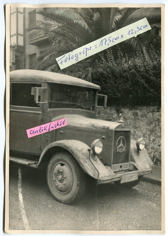 Mercedes Militär-LKW der Legion Condor vor Braue