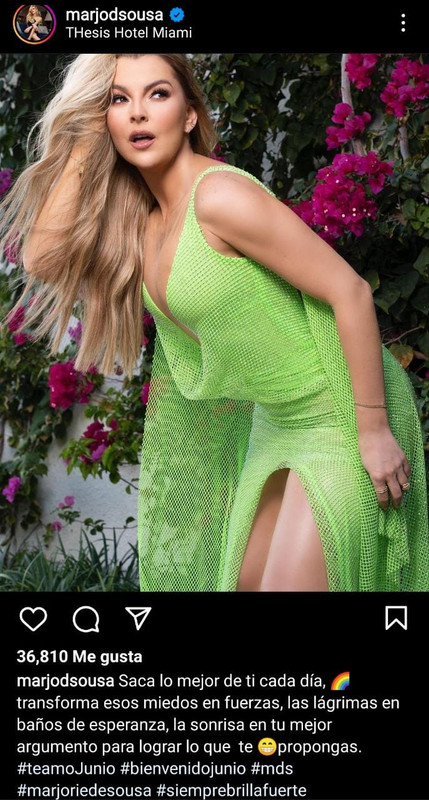 Marjorie de Sousa y el escotado vestido que volvió loco a Instagram
