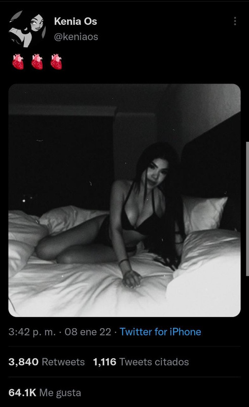 Kenia Os sube la temperatura en redes sociales con sensuales fotografías