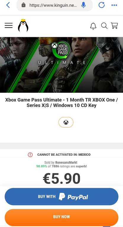 Kinguin Xbox Game Pass Ultimate 1 Month Turquoise Kinguin Xbox Game Pass Ultimate 1 Month Turquoise