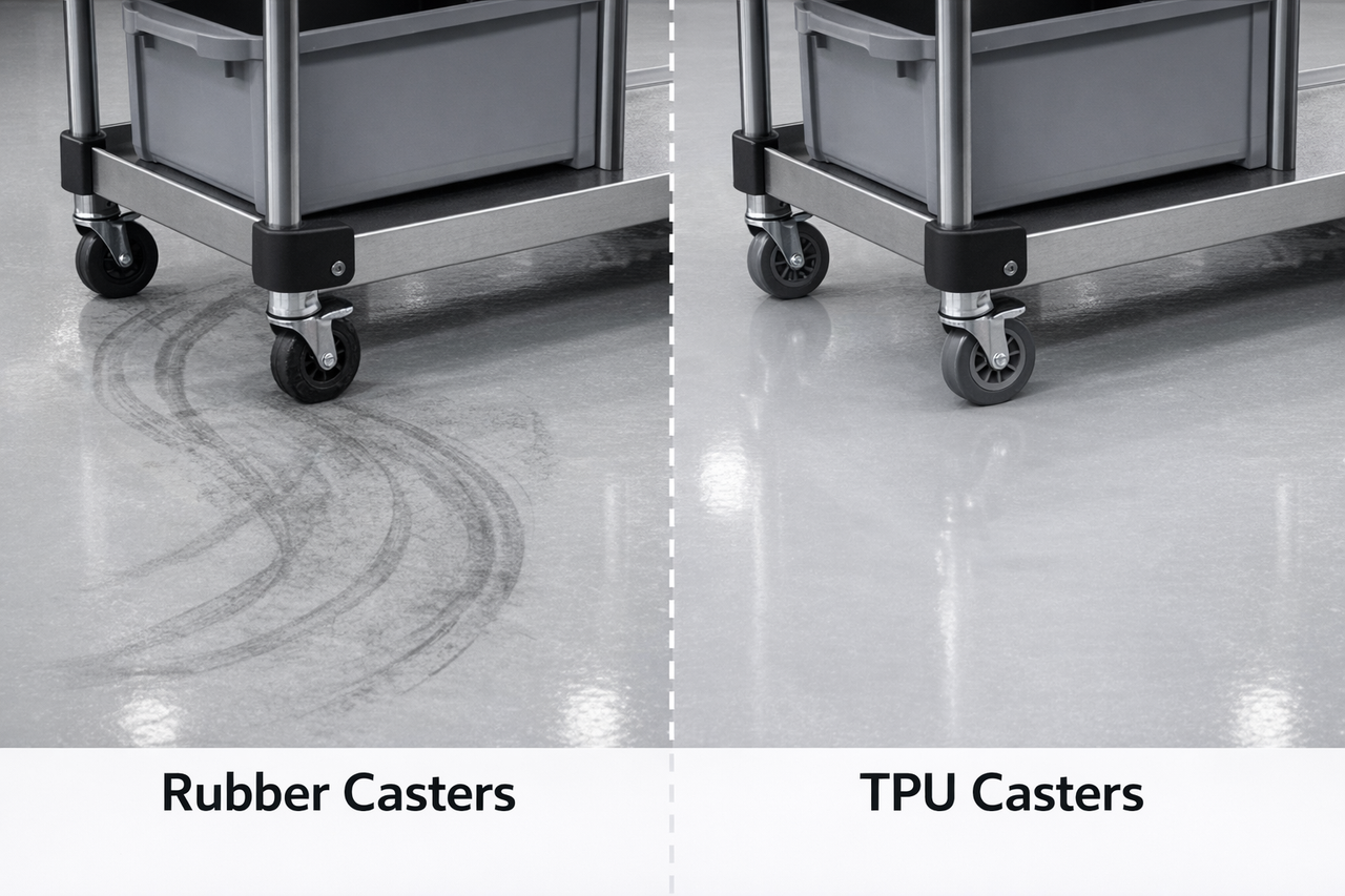 caster wheel material selection visualization