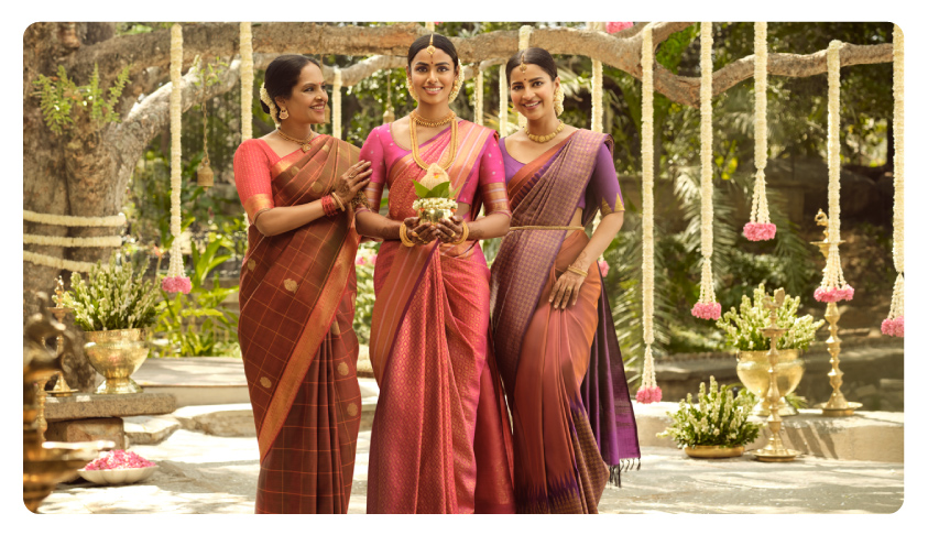 Silk Saree of Warli Art