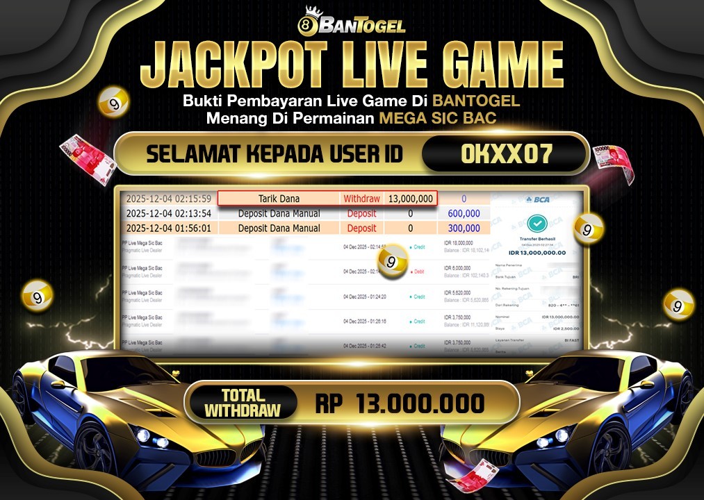BUKTI JACKPOT LUNAS BANTOGEL