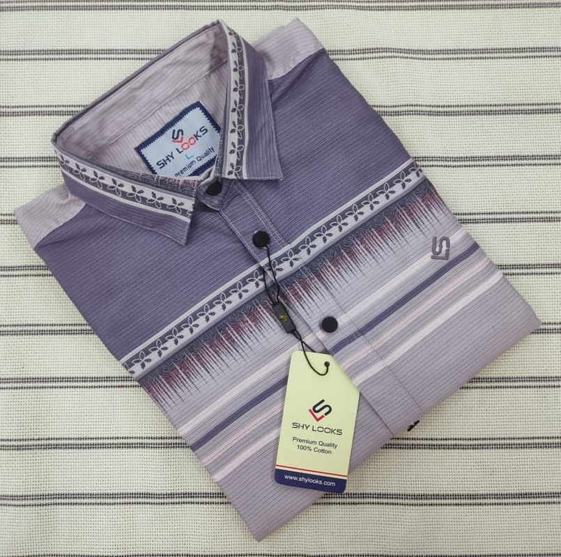 Shy Looks Luxury Spandex Print Shirt