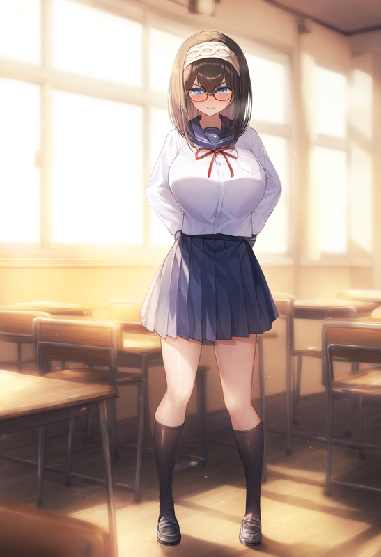 1girl, sagisawa fumika  artistcg, depth of field, shiny skin, blush,full body,fr s-1135336422