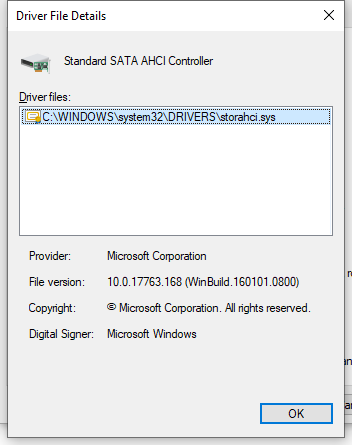 Standard SATA AHCI Controller-2019-08-17