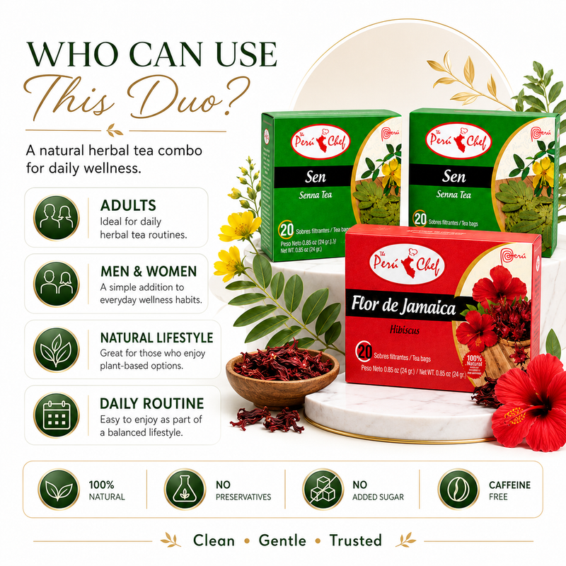 Who can use the Senna and Hibiscus Tea duo