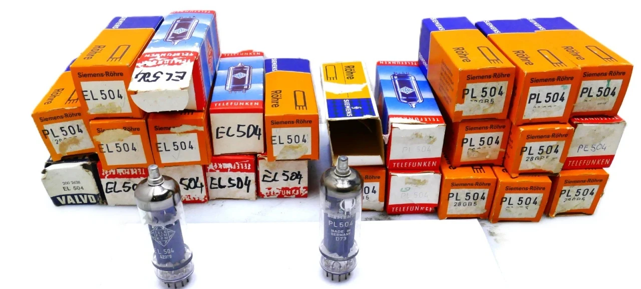 Telefunken Siemens EL504 PL504 Röhren Konvolut 24 Stück NOS Vintage