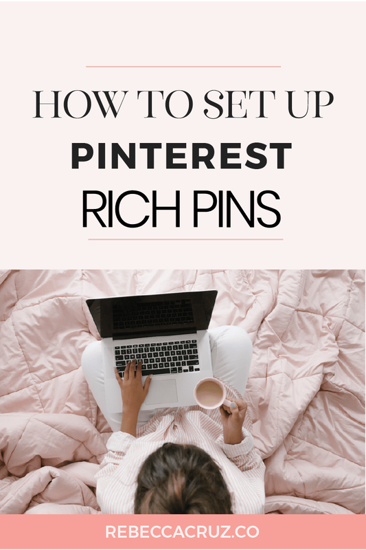 Learn how to set up rich pins on Pinterest in 5 minutes. Rich pins are essential to rank your pins higher on Pinterest. Rich pins are useful in establishing brand recognition because rich pins show the post title or headline (in bold), website and author's name and profile image or favicon just below the pin image. Set up Rich pins easily by following the steps below. But let's take a look at how rich pins look like first. #richpins #pinterestessentials #businesssetup