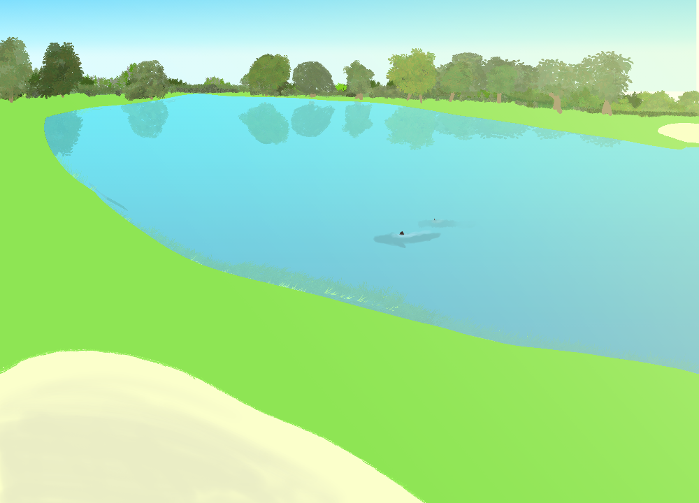 shark-on-a-golf-course