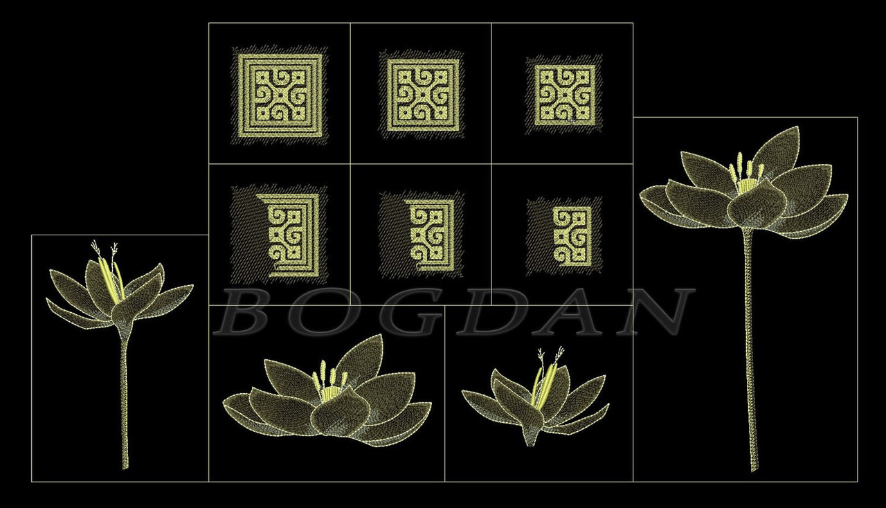 Винтажный лотос набор_