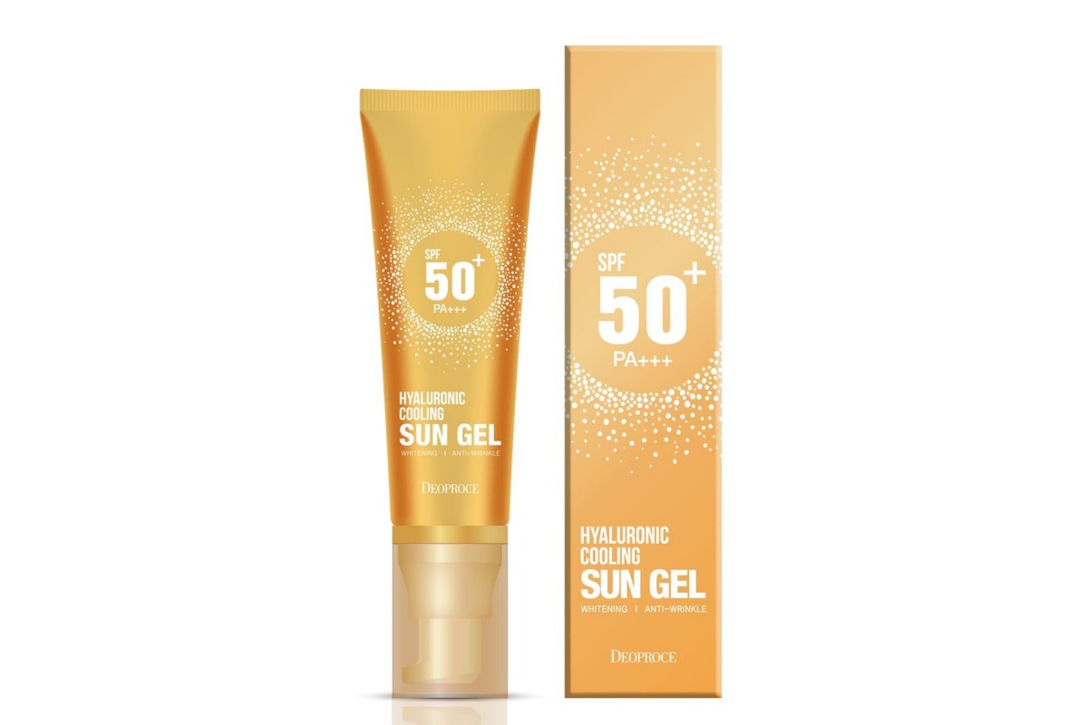 Sun gel отзывы. Deoproce солнцезащитный крем SPF 50. Sun Gel SPF 50 Корея. Deoproce Hyaluronic Cooling Sun Gel. Hyaluronic Cooling Sun Gel spf50+ pa+++.