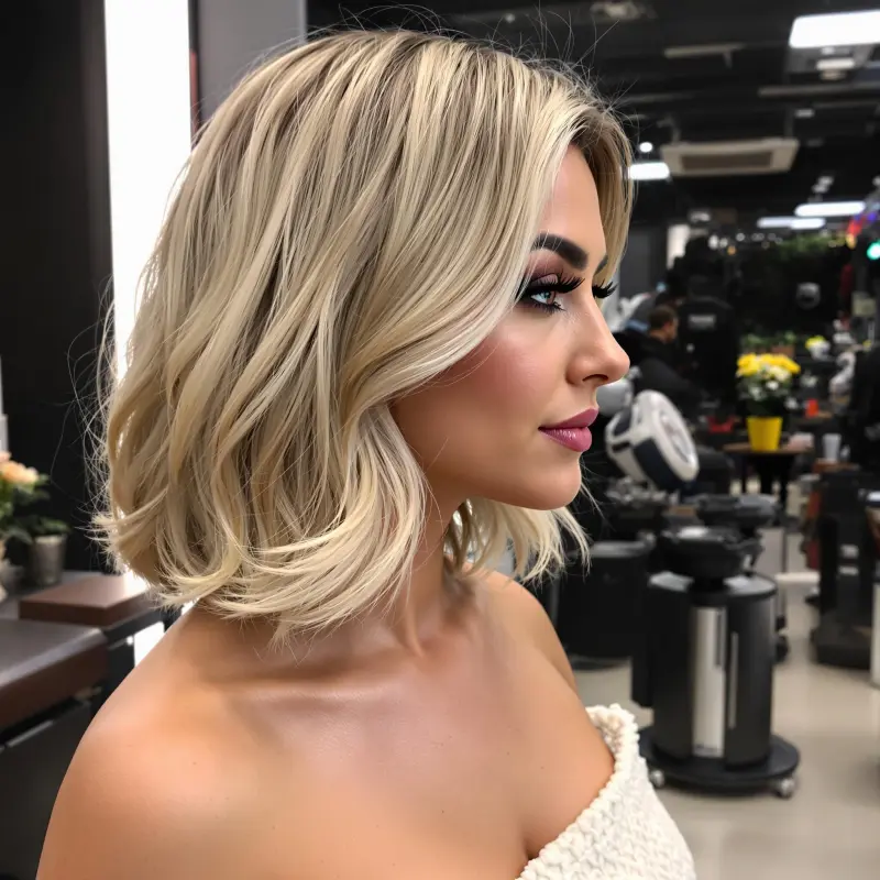 Golden Heritage: The Regal Blonde Waves - old money blonde short hair