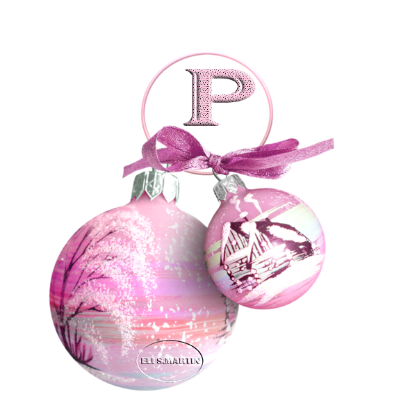 Bolas navidad rosas P