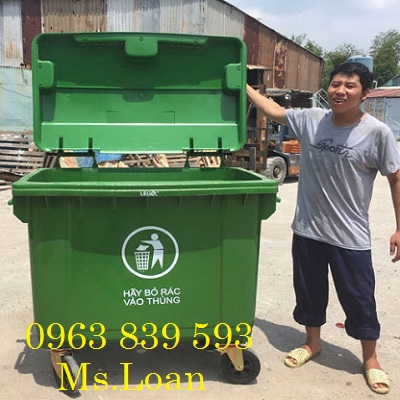 Xe đẩy rác khu đô thị dung tích 660lit, thùng rác nhựa hdpe / 0963 839 593 Ms.Loan Xe-day-rac-660-lit-nhua-hdpe