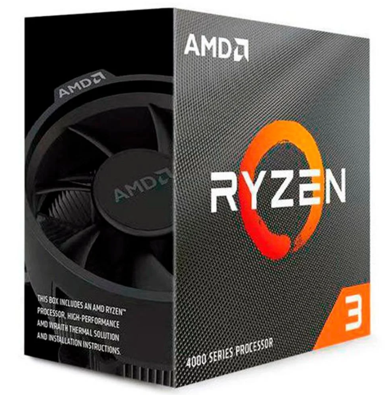 Logotipo AMD Ryzen e representação física dos núcleos de silício