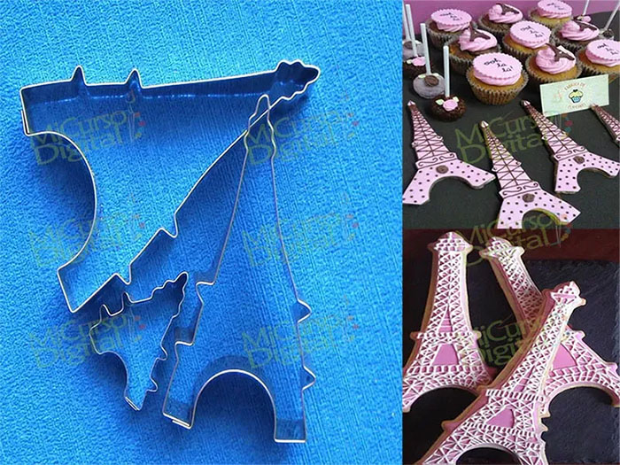 Cortador de galletas Torre Eiffel Molde En Acero Utensilio de cocina