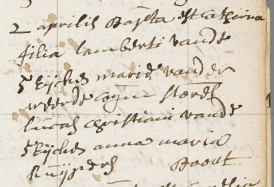 Doop Catharina van den 5Eijcken 1756