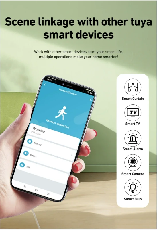 Tuya WiFi PIR Motion Sensor  Smart Home Security Human Body Infrared Detector thumbnail 5 - Smart Switch Lanka