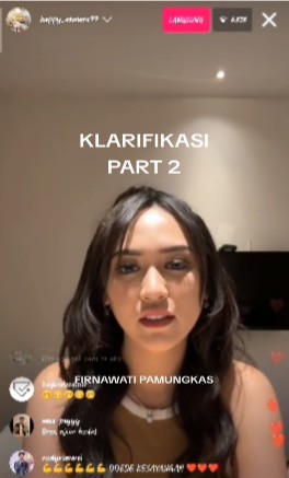 Happy Asmara buka suara soal haters di live Instagramnya