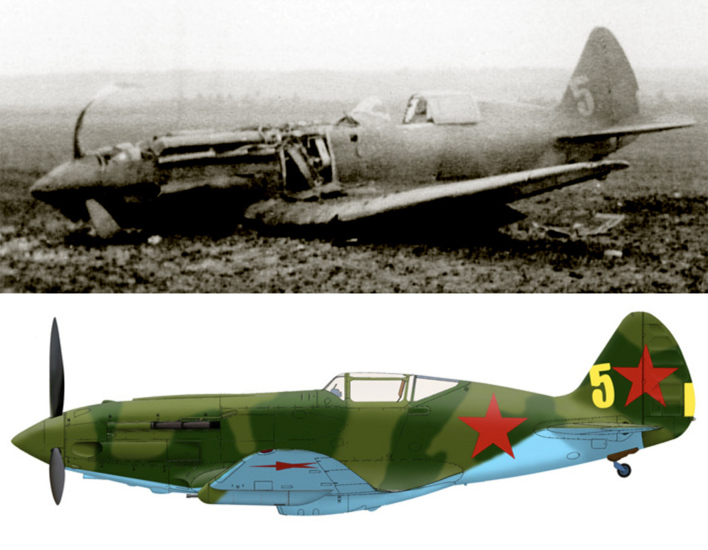 Mikoyan-Gurevich-MiG-3-unknown-unit-Yellow-5-force-landed-Barbarossa-1941-01