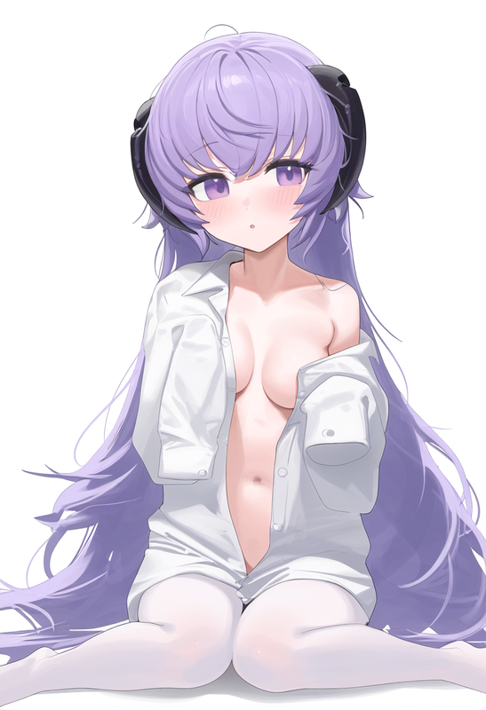 1girl, {{hanyuu}}, mikozin, NDGD, ohlia, {kobayashi ritz}, reoen, purple hair, p s-3106184278